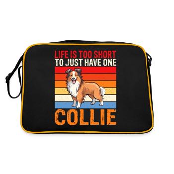 Cadeaux Collie - Sac Retro - noir/or - Dos