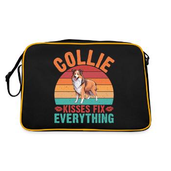 Cadeaux Collie - Sac Retro - noir/or - Dos