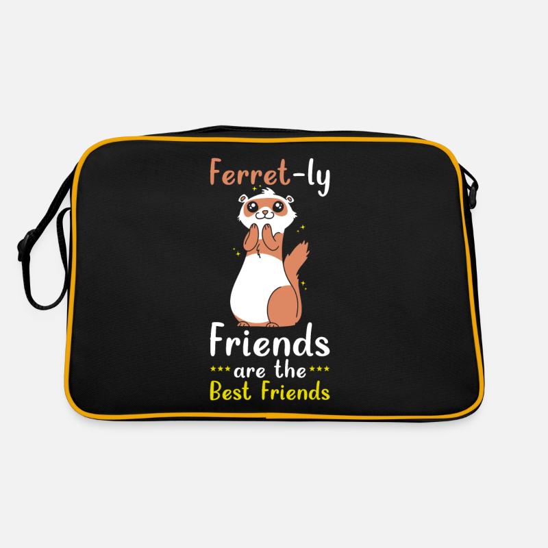Frettchen Geschenk für Frettchen Besitzer Retro Tasche