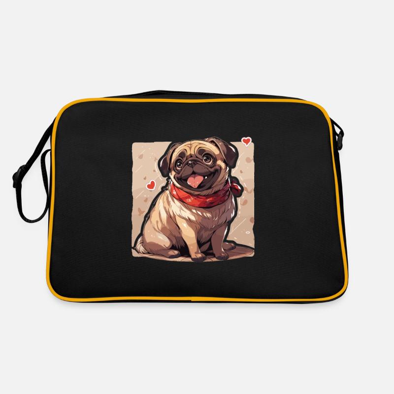 Mops Mops Hund Mops Geschenke Mops Liebhaber Retro Tasche