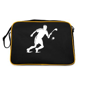 Hurling Irlande Sport irlandais Gaélique Sliotar Hurler - Sac Retro - noir/or - Dos