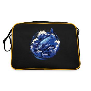 Poisson Poisson Brochet Carpe Pêcheur Poisson Pêche - Sac Retro - noir/or - Dos