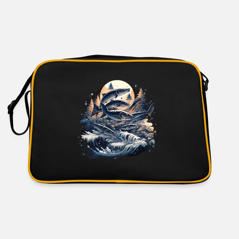 Fish Fish Pike Carp Angler Fish Fishing Retro Bag