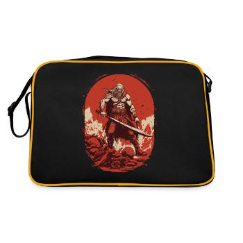 Fraternité des Vikings unis dans la bravoure - Sac Retro - noir/or - Dos