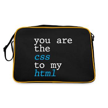 You Are The CSS To My HTML 4 - Retro Bag - black/gold - Back
