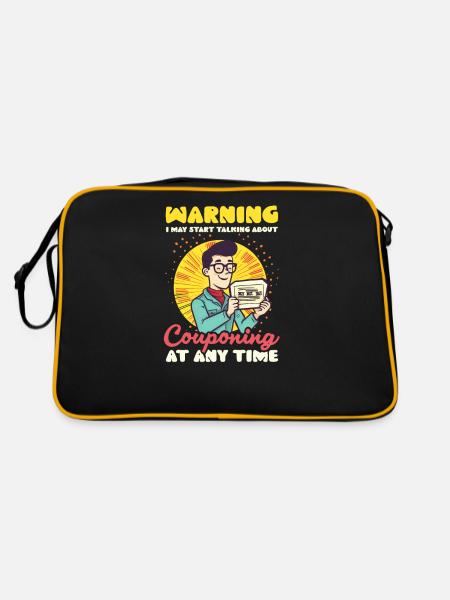 Couponer May Talk About Couponing - Retro Bag - black/gold - Back