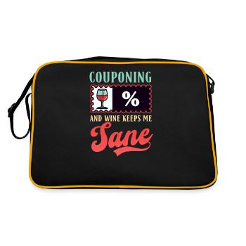 Le couponer couponer le vin me garde sain d’ - Sac Retro - noir/or - Dos