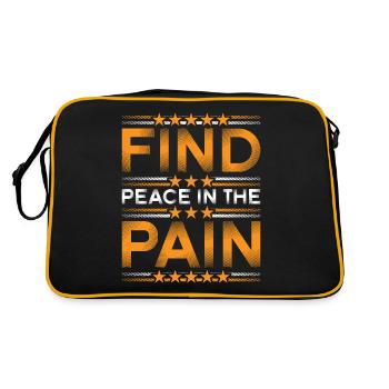 Find Peace In The Pain 17 - Retro Bag - black/gold - Back