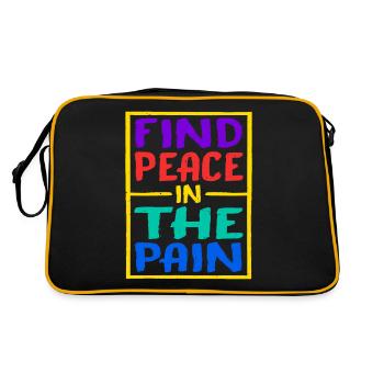 Find Peace In The Pain 15 - Retro Bag - black/gold - Back