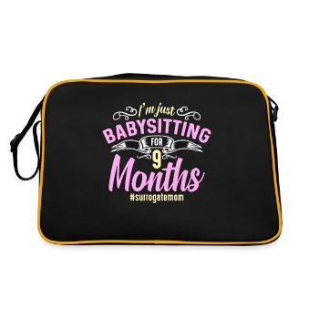 Maternité de substitution Je ne fais que garder pour 9 grossesses FIV - Sac Retro - noir/or - Dos