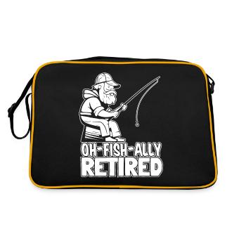 Rentner Rente Ohfishally Retired - Retro Bag - black/gold - Back