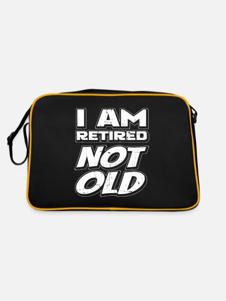 Rentner Rente Lustig - Retro Tasche - Schwarz/Gold