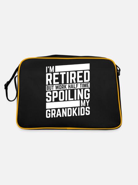 Pensioner pension - Retro Bag - black/gold - Back