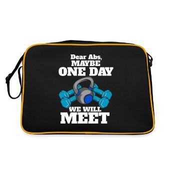 Lieber Abs Vielleicht treffen wir uns eines Tages - Retro Tasche - Schwarz/Gold - Hinten