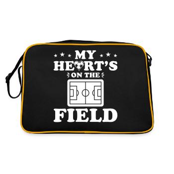 Soccer mom my heart is on the pitch - Retro Bag - black/gold - Back