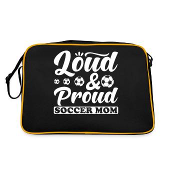 Maman de soccer Mère de jour Entraîneur le jour du match - Sac Retro - noir/or - Dos