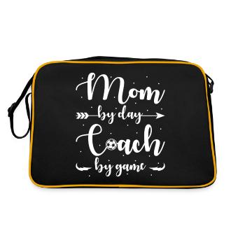 Maman de soccer Mère de jour Entraîneur le jour du match - Sac Retro - noir/or - Dos