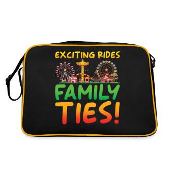 Amusement Park Folk Festival Family Outing - Retro Bag - black/gold - Back