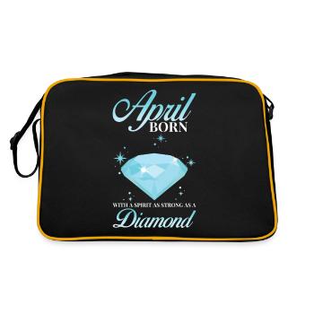 Birthstone April Diamond - Retro Bag - black/gold - Back