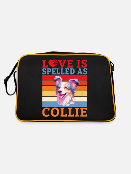 Cadeaux Collie - Sac Retro - noir/or - Dos