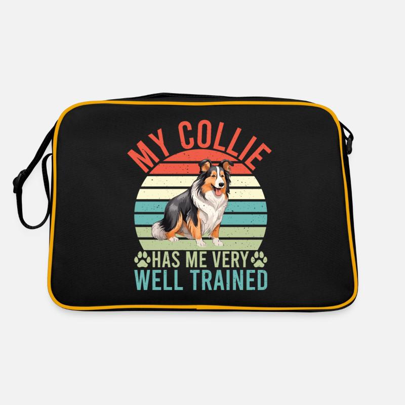 Collie Gifts Retro Tasche