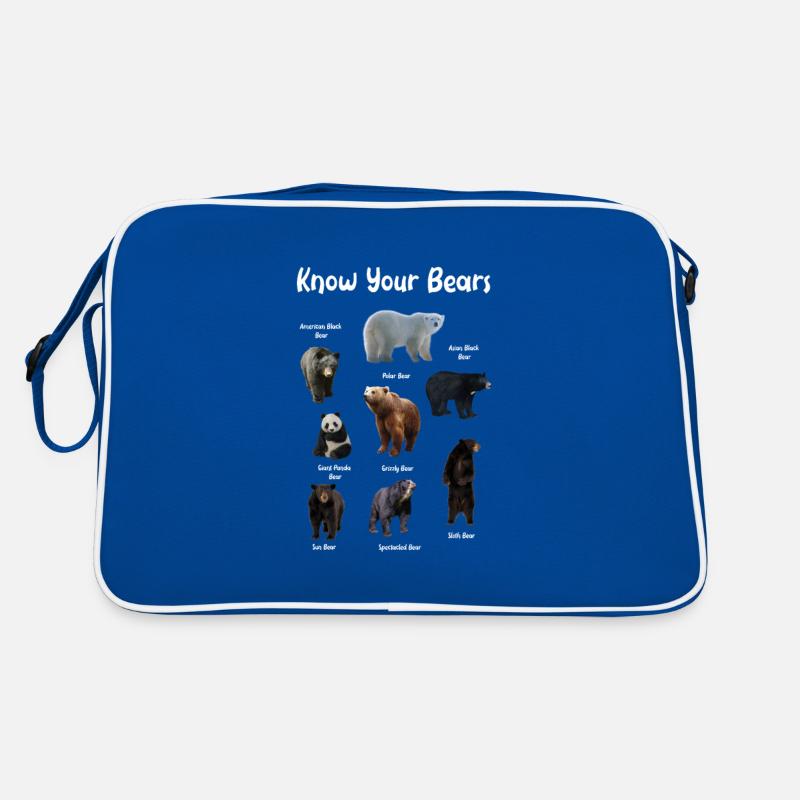 Bären Arten Wald Natur Tierschutz Geschenk Bär Retro Tasche