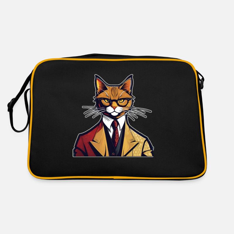 Katzen Katze Katzenshirt Katze Geschenkidee kitten Retro Tasche