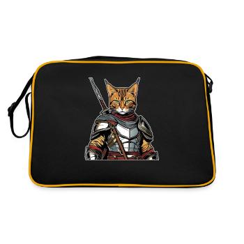 Chemise Chat Chat Cadeau Idée Mastic - Sac Retro - noir/or - Dos