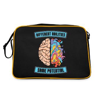 IEP Different Abilities Same Potential Educator - Retro Tasche - Schwarz/Gold - Hinten