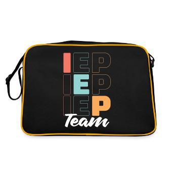 IEP Team Autism Awareness Teacher Sped Teacher - Retro Bag - black/gold - Back