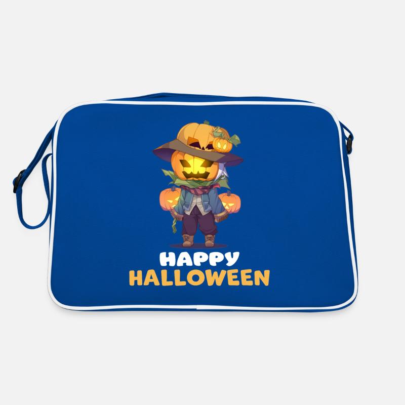 Joyeux Halloween Mignon Citrouille Épouvantail Design Sac Retro