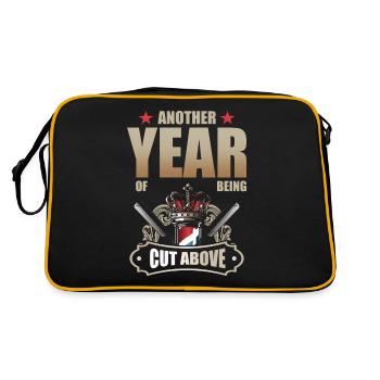 Barber Job Birthday Gift - Retro Bag - black/gold - Back