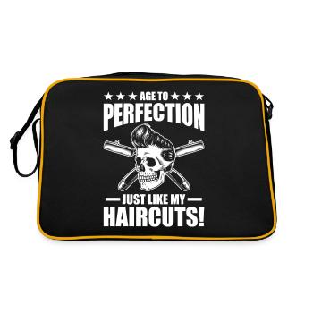 Barber Job Birthday Gift - Retro Bag - black/gold - Back