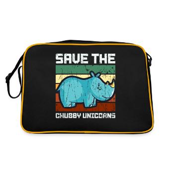 Sauvez les licornes potelées - Einhörner - Sac Retro - noir/or - Dos