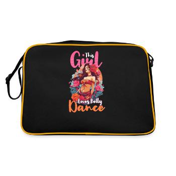 La fille qui danse le ventre aime la danse du ventre - Sac Retro - noir/or - Dos
