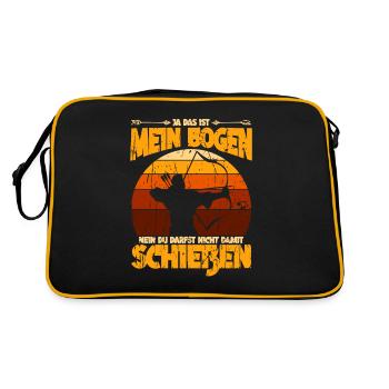 Ja Das Ist Mein Bogen Nein Du Darfst Nicht Damit - Retro Bag - black/gold - Back
