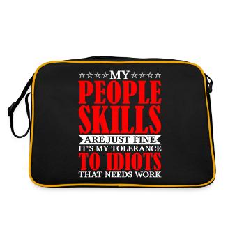It's My Tolerance To Idiots That Needs Work 10 - Retro Bag - black/gold - Back