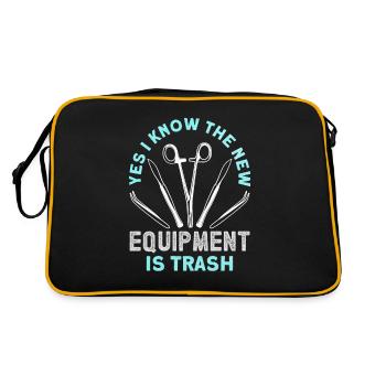 « Oui, je sais que le nouvel équipement est une ordure » - Sac Retro - noir/or - Dos