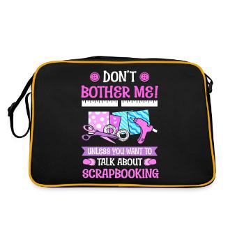 Don't Bother Me! Talk About Scrapbooking - Retro Bag - black/gold - Back