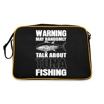 Tuna Fish Warning May Randomly Talk About Tuna - Retro Bag - black/gold - Back