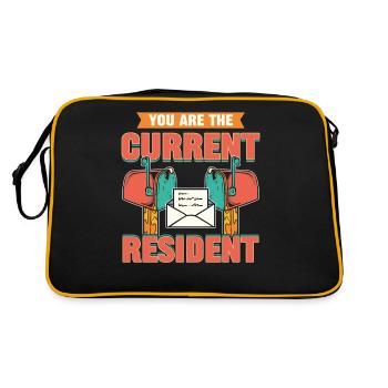 You Are The Current Resident Postal Worker - Retro Bag - black/gold - Back