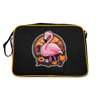Flamingo Pink Flamingo Flamingo Halloween - Retro Bag - black/gold - Back