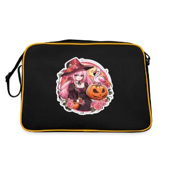 Flamingo Pink Flamingo Flamingo Halloween - Retro Bag - black/gold - Back