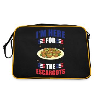 Escargots Snails Dish France - Retro Bag - black/gold - Back