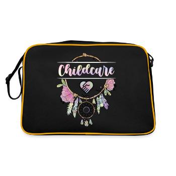 Assistante en garderie Enseignante en maternelle - Sac Retro - noir/or - Dos