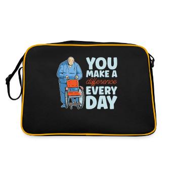 Caregiving You Make a Difference Family Caregiver - Retro Bag - black/gold - Back