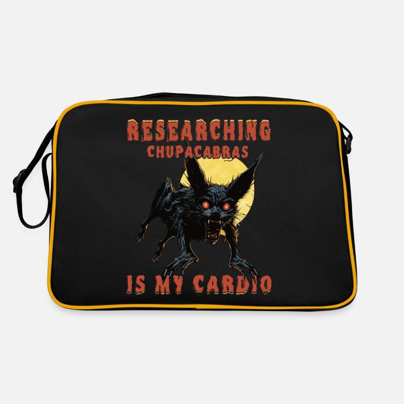 "Exploring Chupacabras is my cardio" Retro Bag