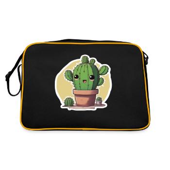 Cactus Baby Cactus Cactus Cactus Plant - Sac Retro - noir/or - Dos