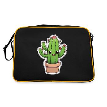 Cactus Baby Cactus Cactus Cactus Plant - Sac Retro - noir/or - Dos