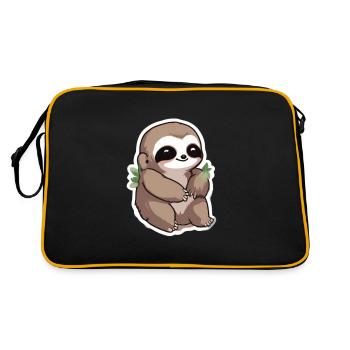 Sloth Sloth Sloth Baby Sloth Funny - Retro Bag - black/gold - Back